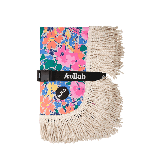 Fringed Medium Picnic Mat Rainbow Garden