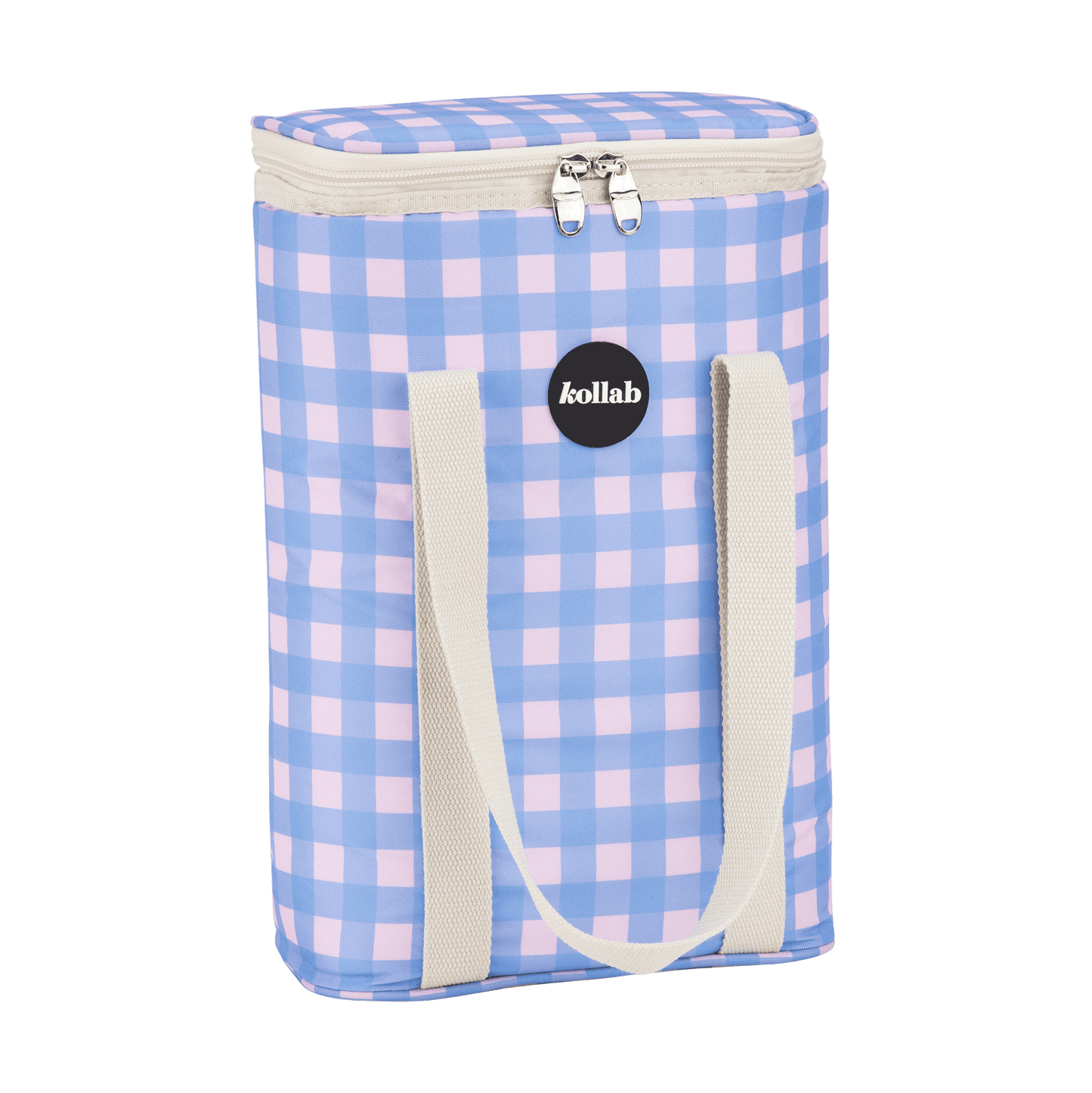 Wine Cooler Bag Sky Berry Gingham