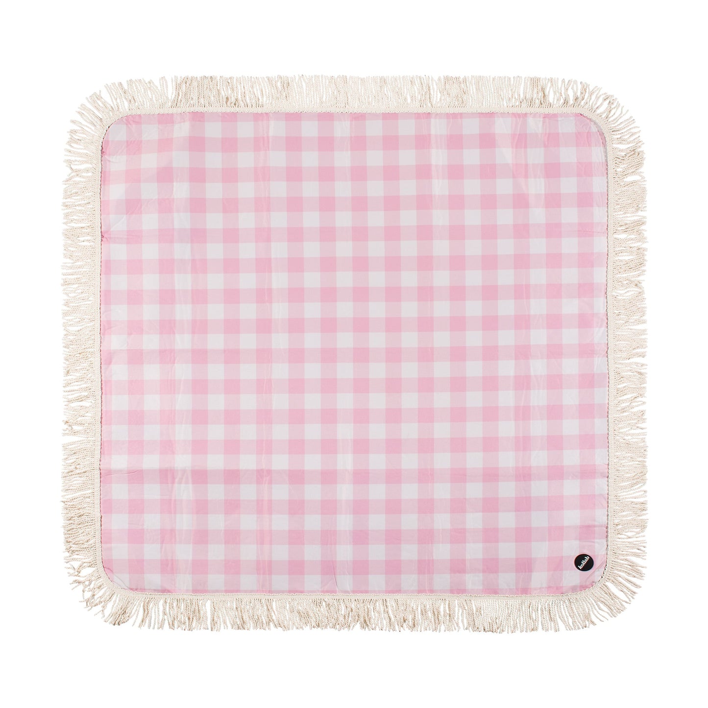 Fringed Medium Picnic Mat Candy Pink Check