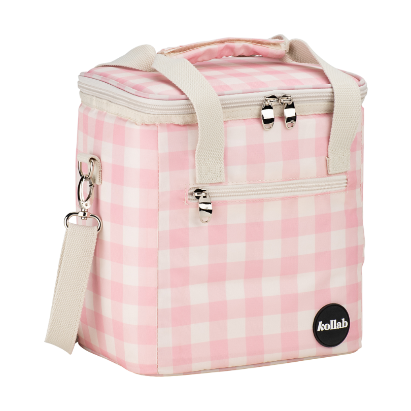 Mini Cooler Candy Pink Check